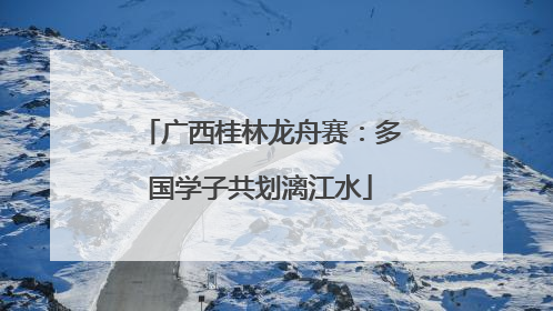 广西桂林龙舟赛：多国学子共划漓江水