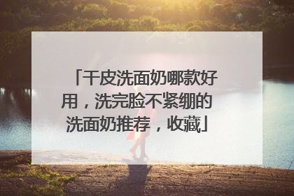 干皮洗面奶哪款好用，洗完脸不紧绷的洗面奶推荐，收藏