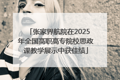 张家界航院在2025年全国高职高专院校思政课教学展示中获佳绩