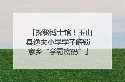 探秘博士馆！玉山县逸夫小学学子解锁家乡“学霸密码”