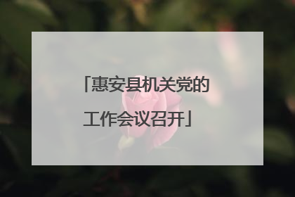 惠安县机关党的工作会议召开