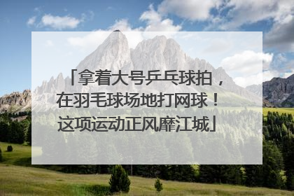 拿着大号乒乓球拍，在羽毛球场地打网球！这项运动正风靡江城