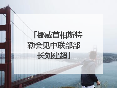 挪威首相斯特勒会见中联部部长刘建超