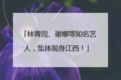 林青霞、谢娜等知名艺人，集体现身江西！
