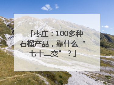 枣庄：100多种石榴产品，靠什么“七十二变”？