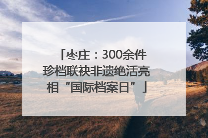 枣庄：300余件珍档联袂非遗绝活亮相“国际档案日”