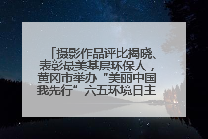 摄影作品评比揭晓、表彰最美基层环保人，黄冈市举办“美丽中国我先行”六五环境日主题宣传活动