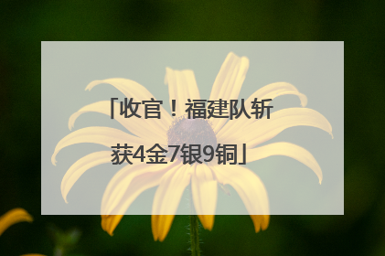 收官！福建队斩获4金7银9铜