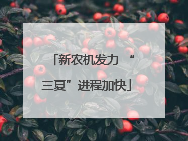 新农机发力 “三夏”进程加快
