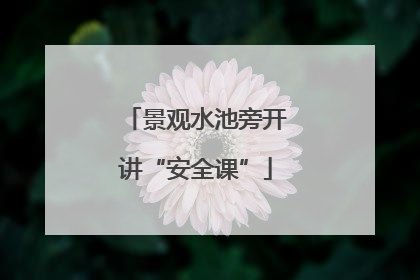 景观水池旁开讲“安全课”