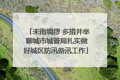 未雨绸缪 多措并举 聊城市城管局扎实做好城区防汛备汛工作