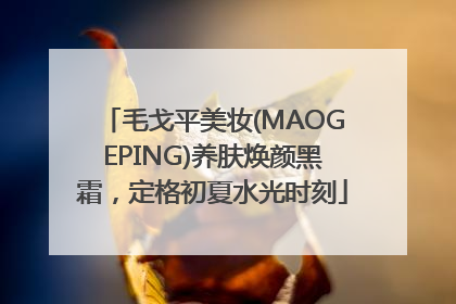 毛戈平美妆(MAOGEPING)养肤焕颜黑霜，定格初夏水光时刻