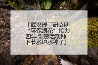 武汉理工研支团“环保浪花”接力四年 创意活动种下节水护水种子