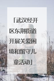 武汉经开区东荆街道开展关爱困境和留守儿童活动