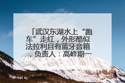 武汉东湖水上“跑车”走红，外形酷似法拉利且有蓝牙音箱，负责人：高峰期一两百人排队