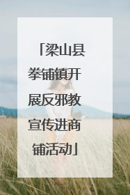 梁山县拳铺镇开展反邪教宣传进商铺活动