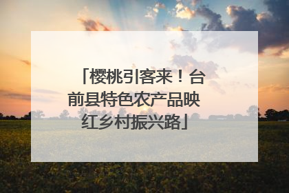 樱桃引客来！台前县特色农产品映红乡村振兴路