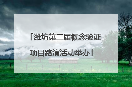 潍坊第二届概念验证项目路演活动举办