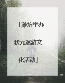 潍坊举办状元巡游文化活动