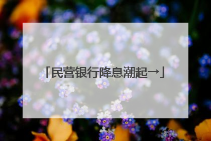 民营银行降息潮起→