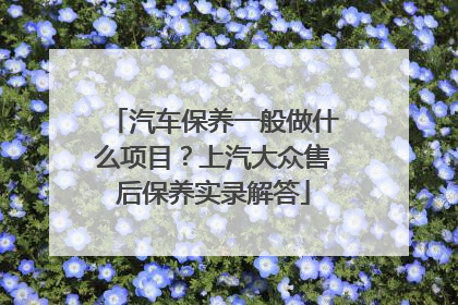 汽车保养一般做什么项目？上汽大众售后保养实录解答