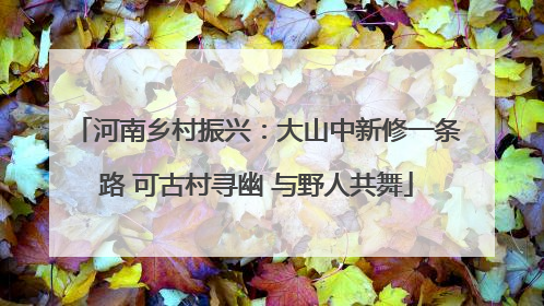 河南乡村振兴：大山中新修一条路 可古村寻幽 与野人共舞