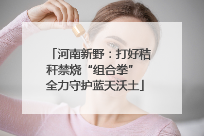 河南新野：打好秸秆禁烧“组合拳” 全力守护蓝天沃土