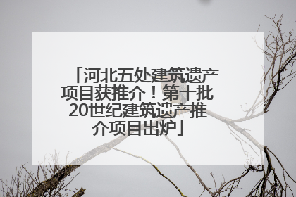 河北五处建筑遗产项目获推介！第十批20世纪建筑遗产推介项目出炉