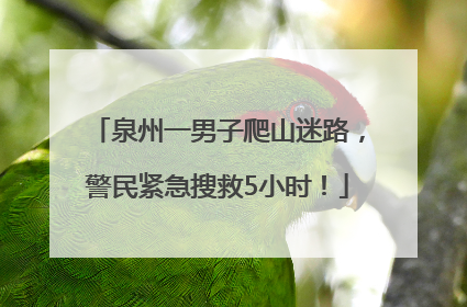 泉州一男子爬山迷路，警民紧急搜救5小时！