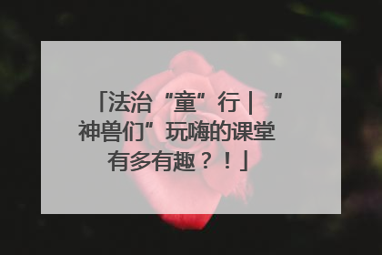 法治“童”行｜“神兽们”玩嗨的课堂有多有趣？！