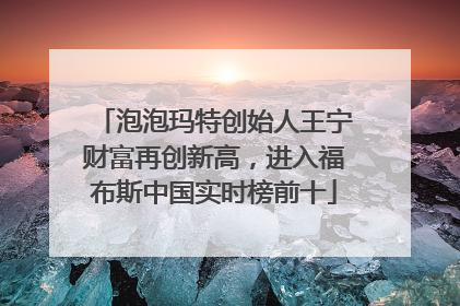 泡泡玛特创始人王宁财富再创新高，进入福布斯中国实时榜前十