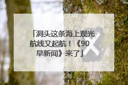 洞头这条海上观光航线又起航！《90早新闻》来了
