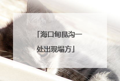 海口甸昆沟一处出现塌方