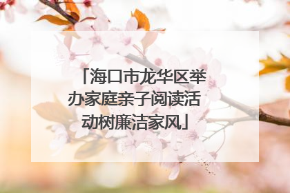 海口市龙华区举办家庭亲子阅读活动树廉洁家风