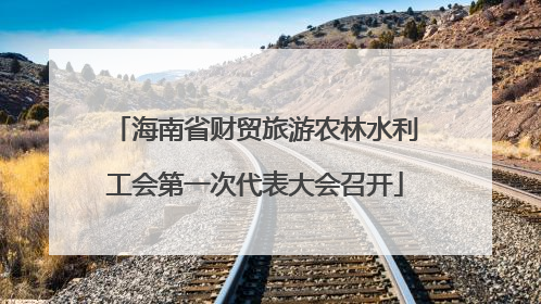 海南省财贸旅游农林水利工会第一次代表大会召开