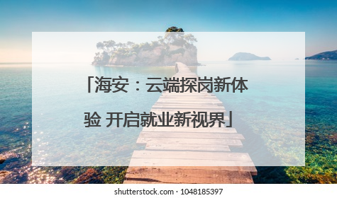 海安：云端探岗新体验 开启就业新视界