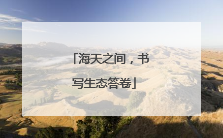 海天之间，书写生态答卷