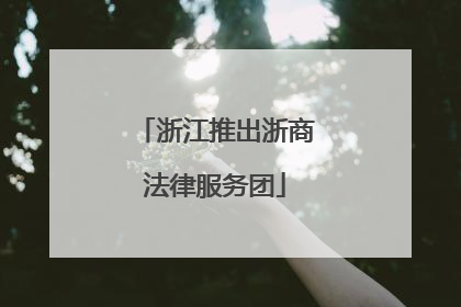 浙江推出浙商法律服务团