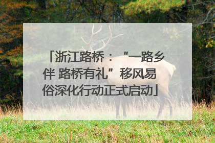 浙江路桥：“一路乡伴 路桥有礼”移风易俗深化行动正式启动