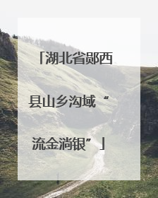 湖北省郧西县山乡沟域“流金淌银”