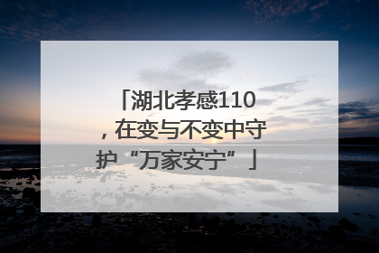 湖北孝感110，在变与不变中守护“万家安宁”