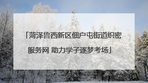 菏泽鲁西新区佃户屯街道织密服务网 助力学子逐梦考场