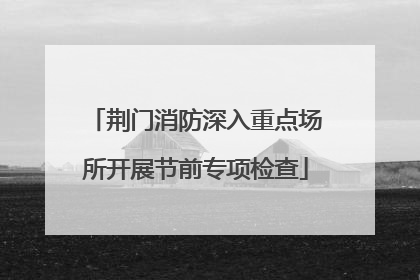 荆门消防深入重点场所开展节前专项检查