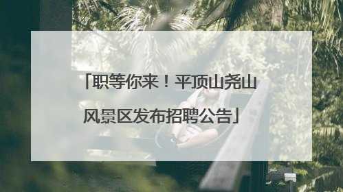 职等你来！平顶山尧山风景区发布招聘公告