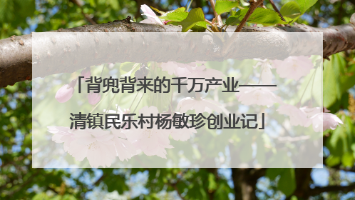 背兜背来的千万产业——清镇民乐村杨敏珍创业记