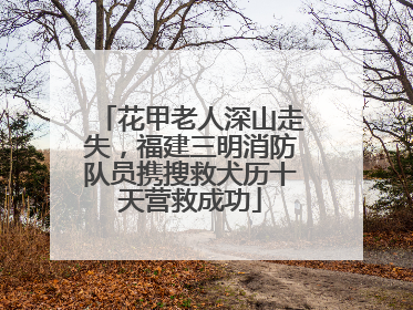 花甲老人深山走失，福建三明消防队员携搜救犬历十天营救成功
