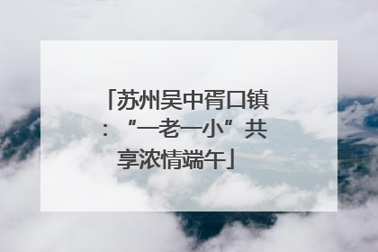 苏州吴中胥口镇：“一老一小”共享浓情端午