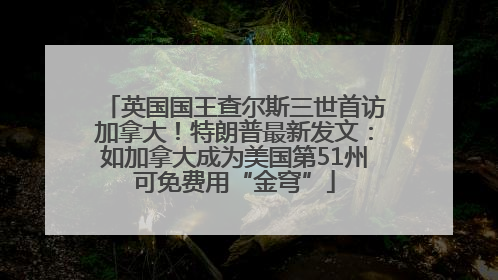 英国国王查尔斯三世首访加拿大！特朗普最新发文：如加拿大成为美国第51州可免费用“金穹”