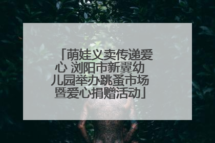 萌娃义卖传递爱心 浏阳市新翼幼儿园举办跳蚤市场暨爱心捐赠活动