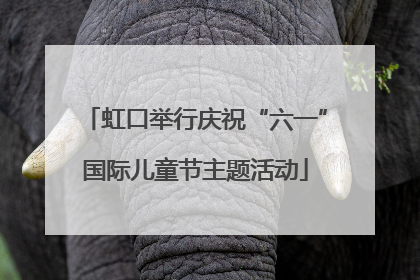 虹口举行庆祝“六一”国际儿童节主题活动